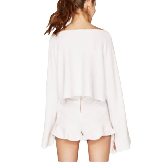 Zara Trafaluc White Frill Hem Shorts - Picture 3 of 7